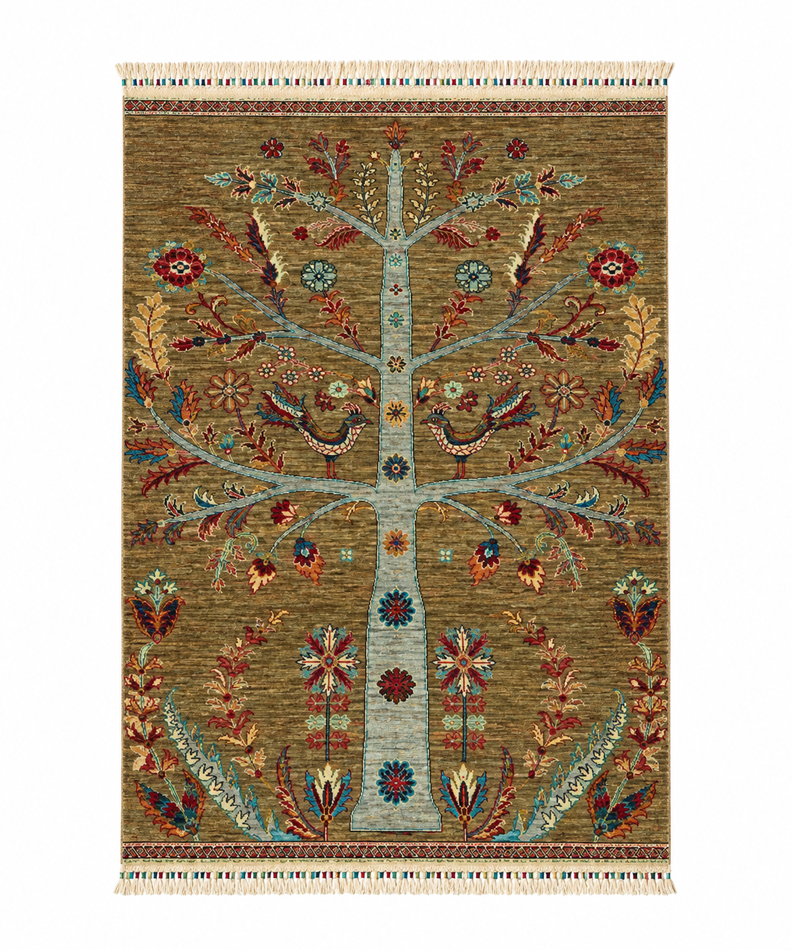 Tabriz Classical Sacred Tree of Life  Area Rug