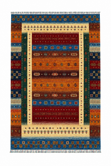Nomadic Gabbeh Tribal Horizon Stripe Area Rug