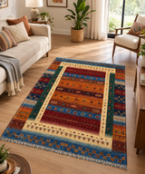 Nomadic Gabbeh Tribal Horizon Stripe Area Rug