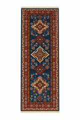Geometric Kazak Handcrafted Runner Rug
