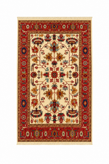 Ziegler Afghan Floral Vine Lattice Area Rug