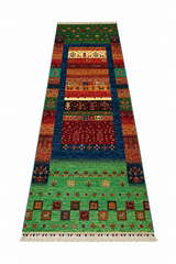 Persian Gabbeh Pictorial Wool Runner Rug