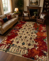 Bohemian-Style Deconstructed Medallion Area Rug