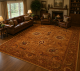 Traditional Oushak Floral Palmette Area Rug