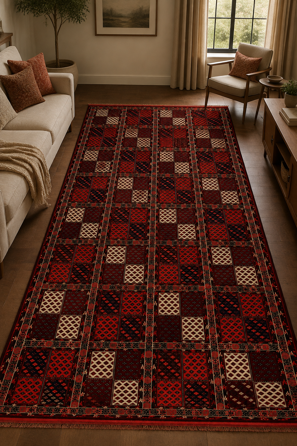 Tribal Geometric Runner Rug