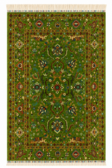 Oriental Floral Medallion Area Rug