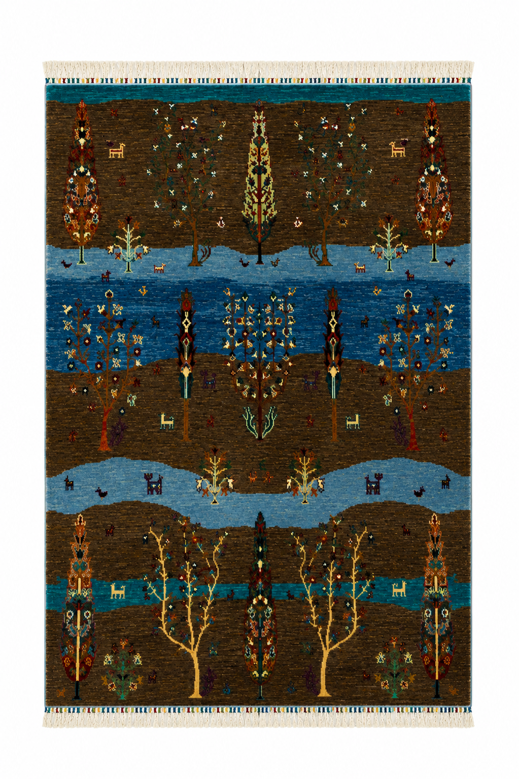 Gabbeh Woodland Landscape Area Rug