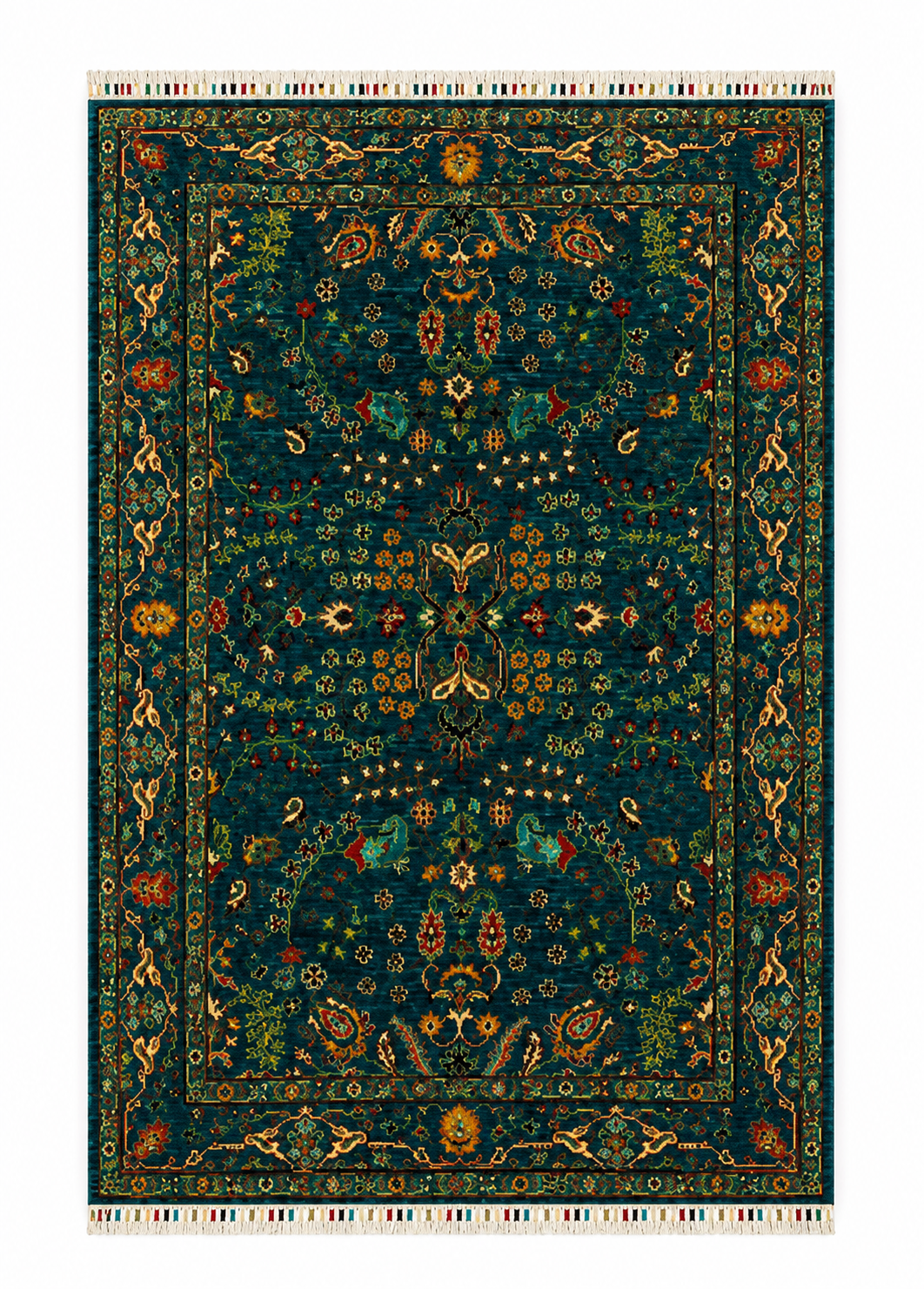 Oriental Garden Birds Area Rug