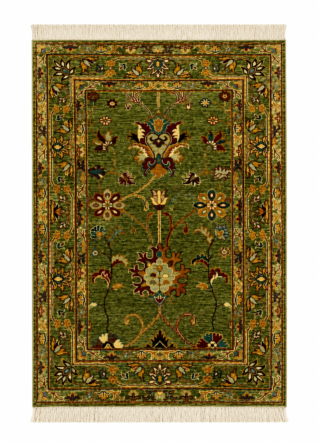 Traditional Floral Vine Accent Rug