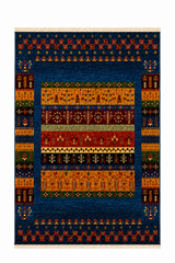 Gabbeh Tribal Pictorial Area Rug