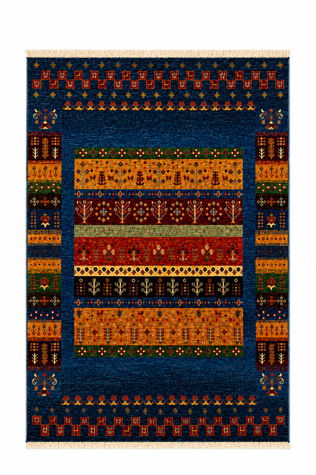 Gabbeh Tribal Pictorial Area Rug