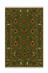 Traditional Botanical Palmette Area Rug