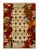 Bohemian-Style Deconstructed Medallion Area Rug
