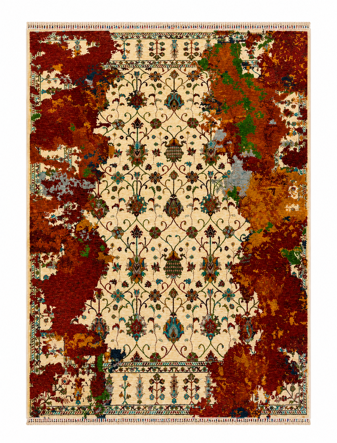 Bohemian-Style Deconstructed Medallion Area Rug
