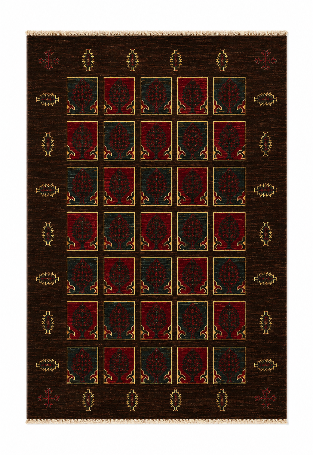Traditional Panel Tree of Life Area Rug