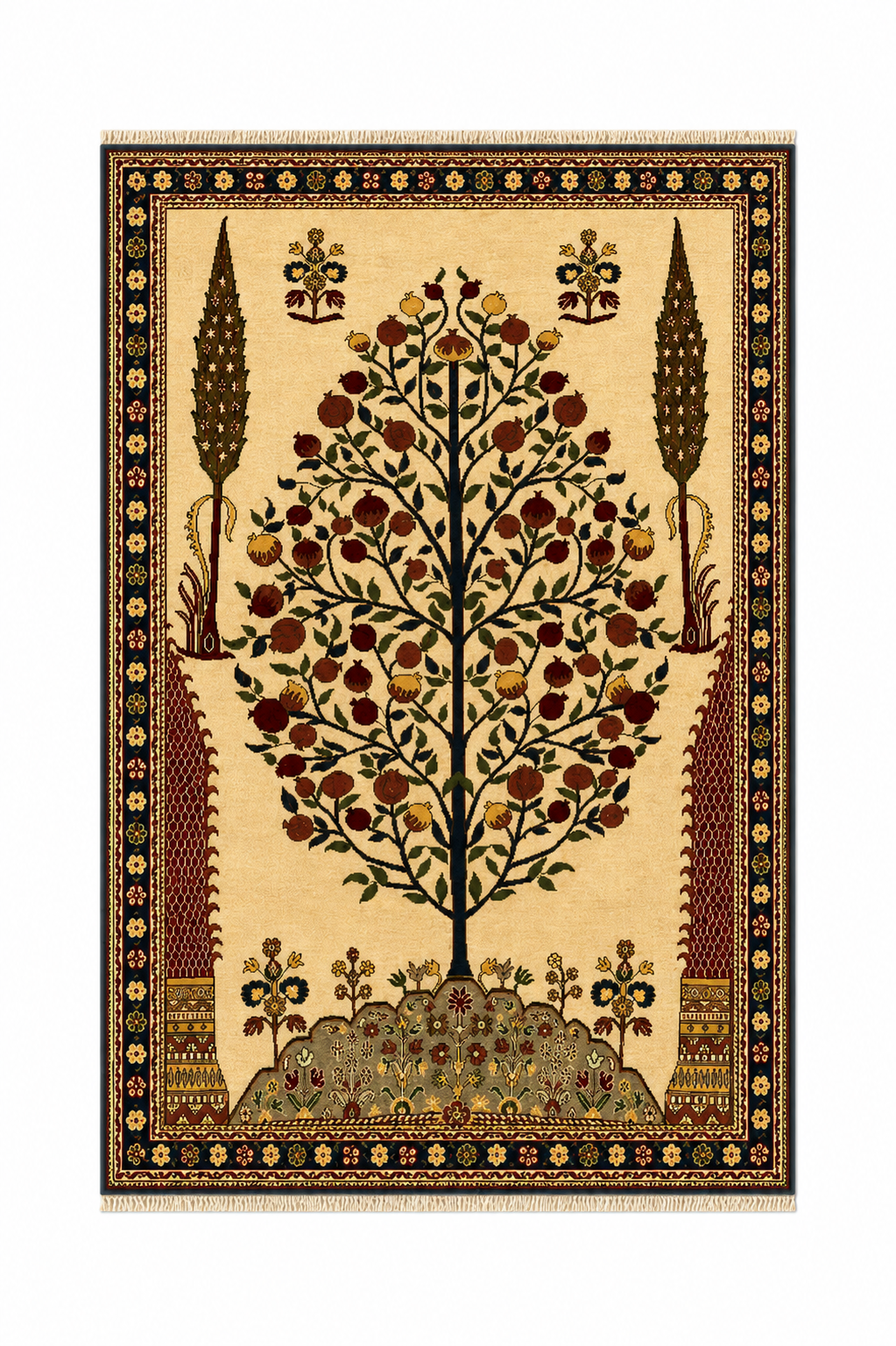 Persian Tree of Life Area Rug