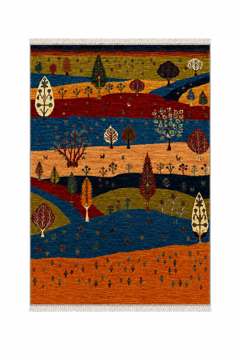 Gabbeh Landscape Pictorial Mat