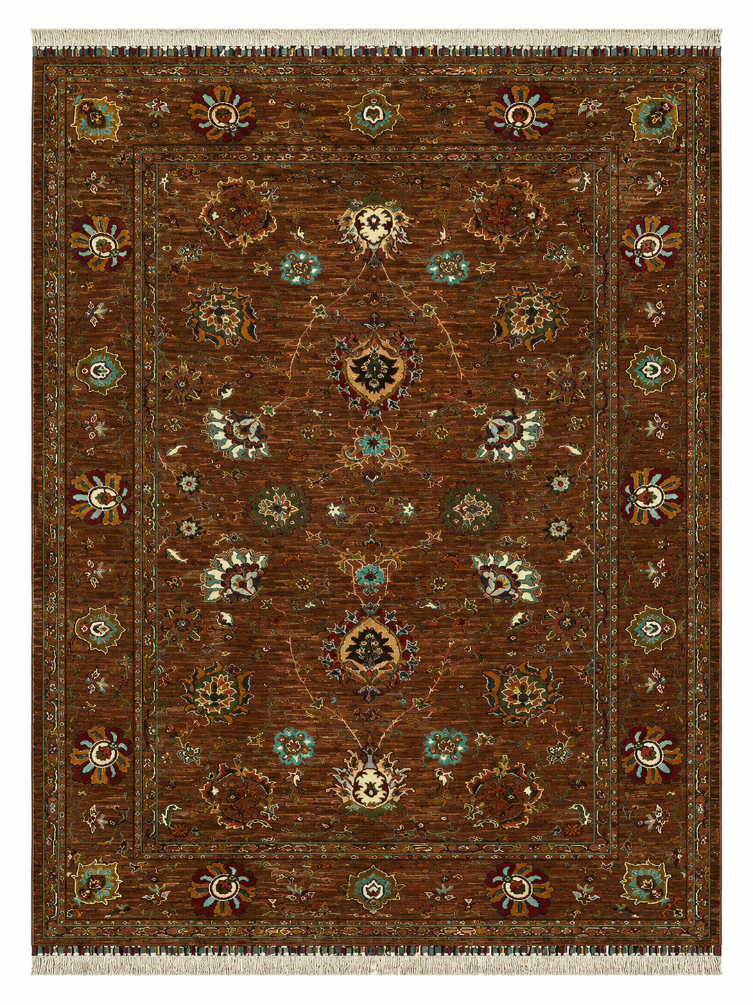 Persian Palmette Vine Area Rug
