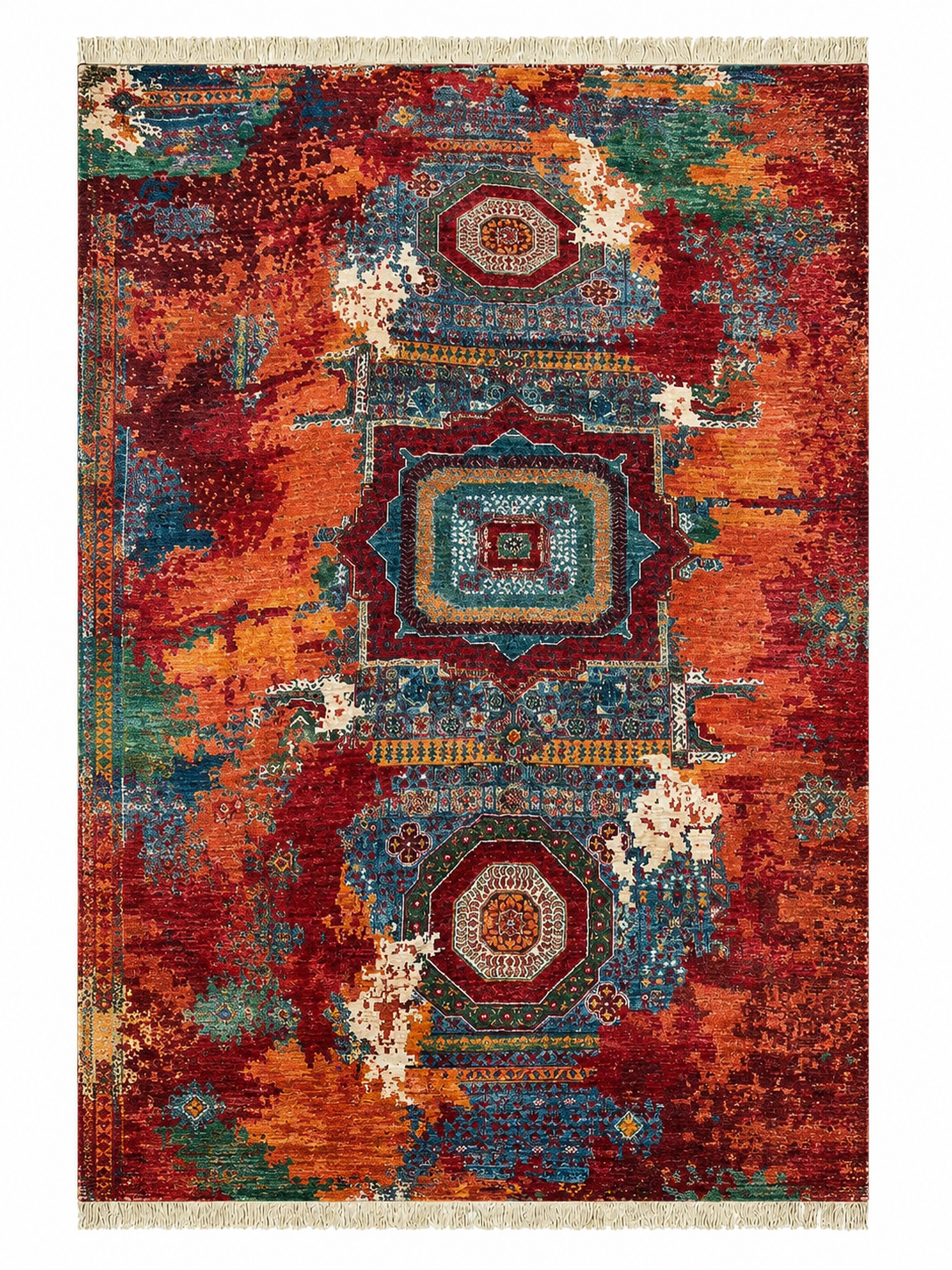 Contemporary Abstract Watercolor Area Rug