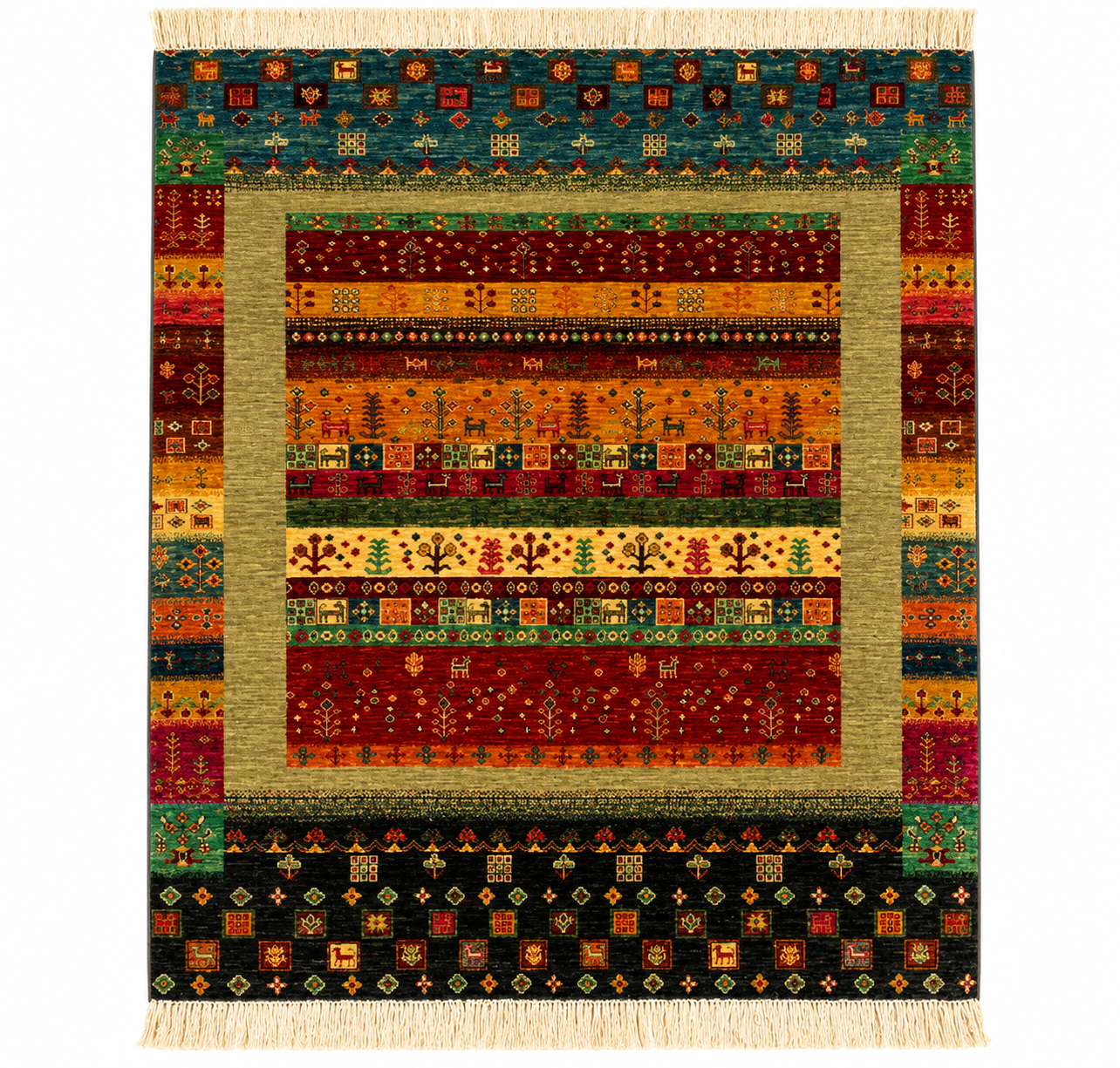 Whispering Desert Nights Handwoven Tribal Rug