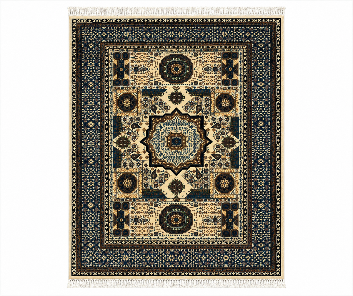 Vintage Medallion Court Area Rug