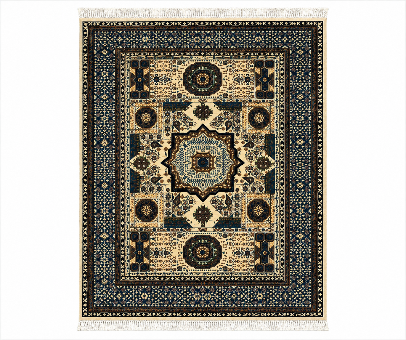 Vintage Medallion Court Area Rug