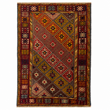 Nomadic Tribal Geometric Diamond Pattern Mat