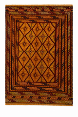 Ochre Yellow Geometric Lattice Mat