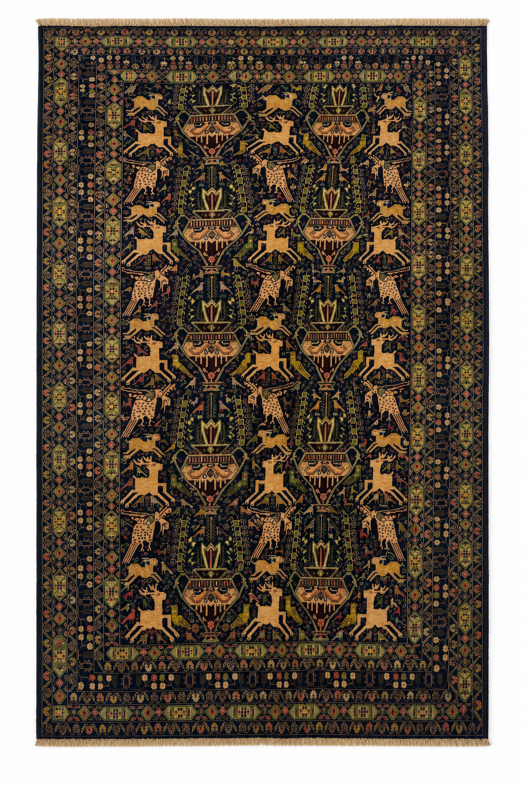 Golden Pathway Shikargah Rug
