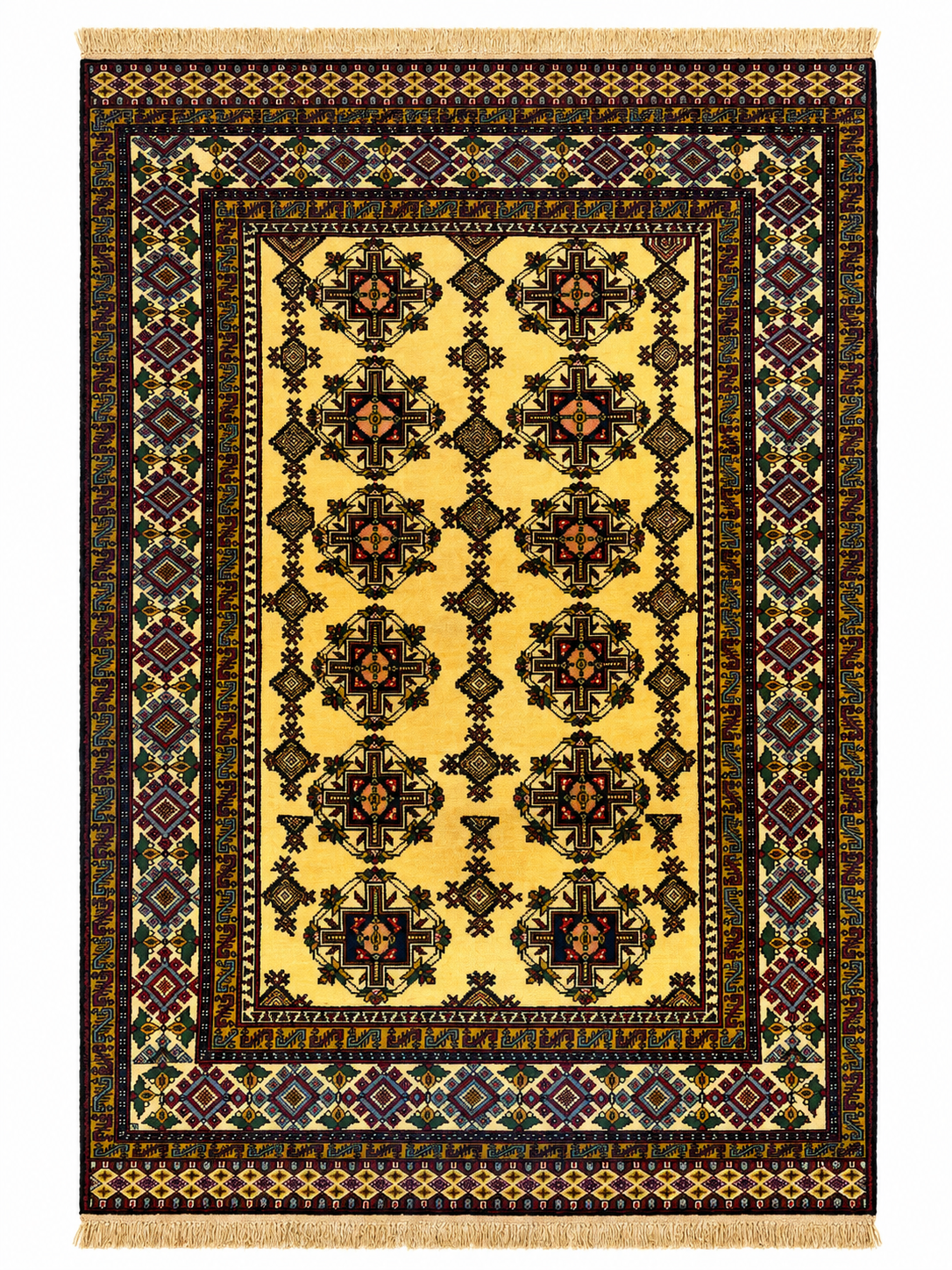 Baluchi Golden Mustard Tree of Life Accent Mat
