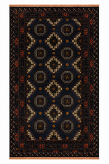 Baluchi Dark Charcoal Patterned Mat