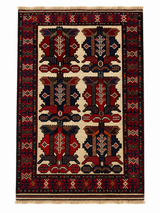 Gul Barjasta Handmade Afghan Wool Rug