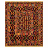 Belgic Traditional Terracotta Geometric Bordered Mat