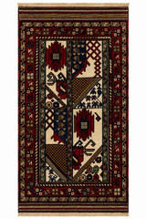 Handmade Gul Barjasta Afghan Wool Rug