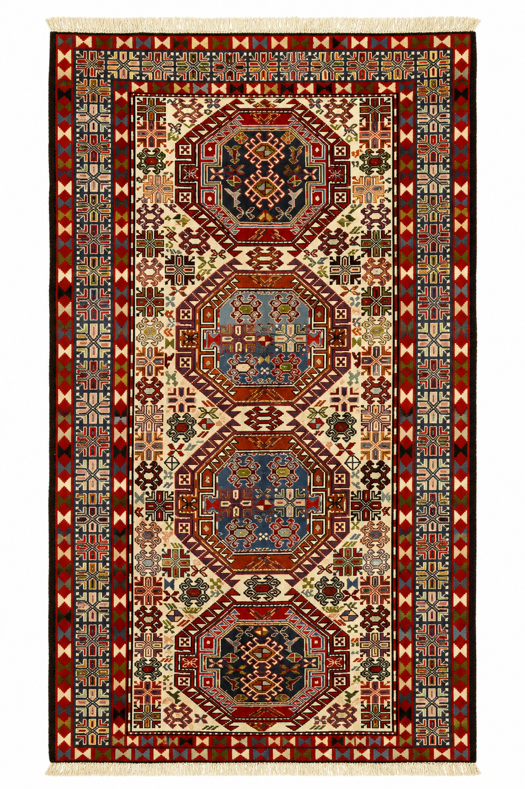 Persian Shiraz Tribal Medallion Kilim