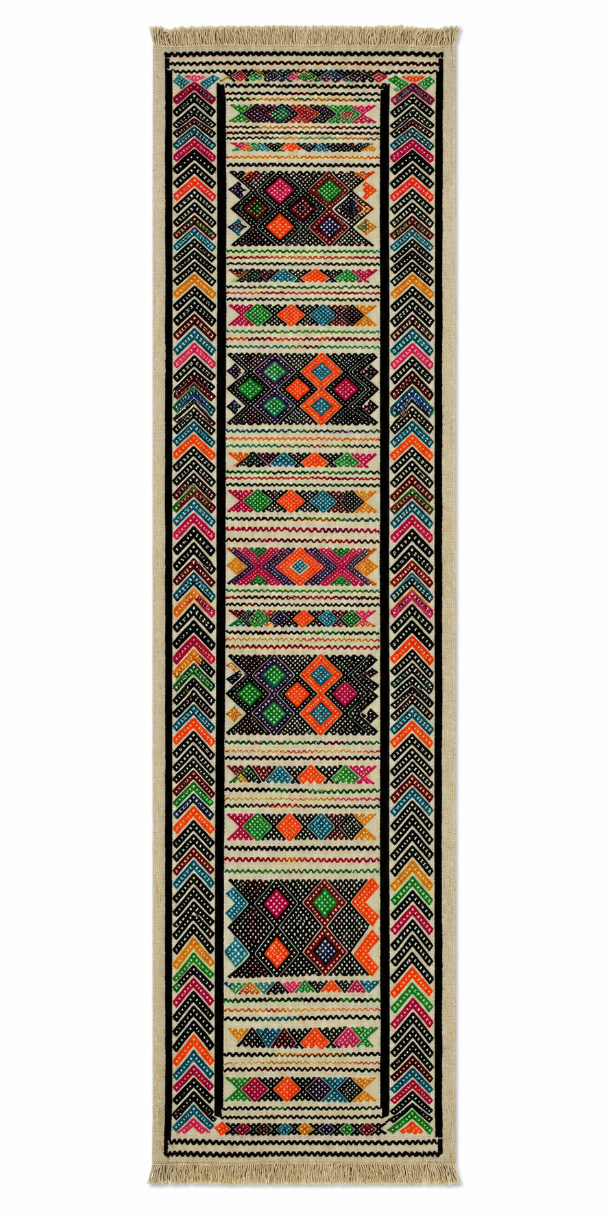 Nomadic Chevron Striped Kilim Runner