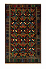 Caucasian Kazak Geometric Area Rug