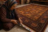Golden Amber Medallion Rug