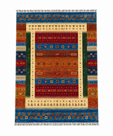 Authentic Gabbeh Nomadic Narrative Area Rug