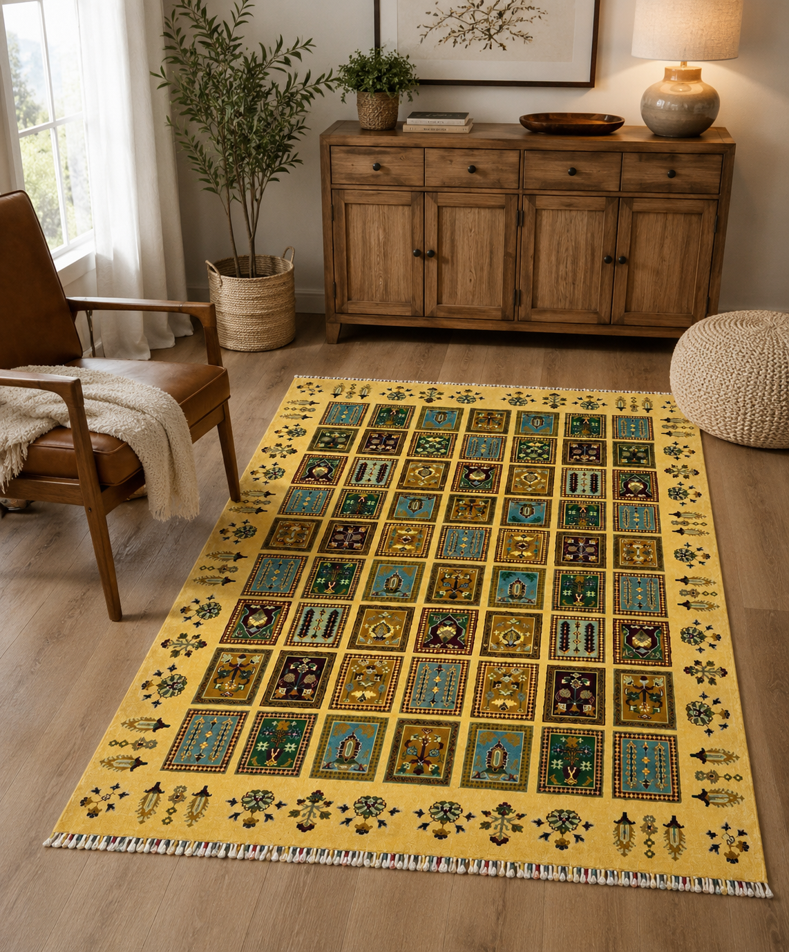 Persian Patchwork Mosaic Area Rug