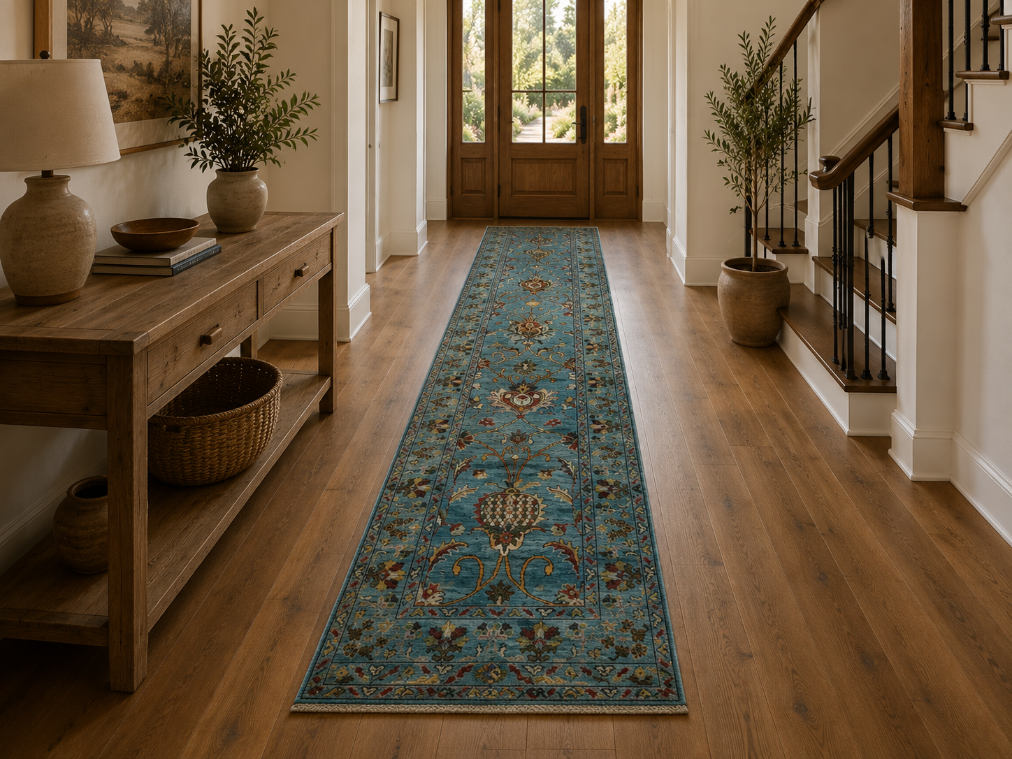 Luxurious Chobi Handmade Runner Rug