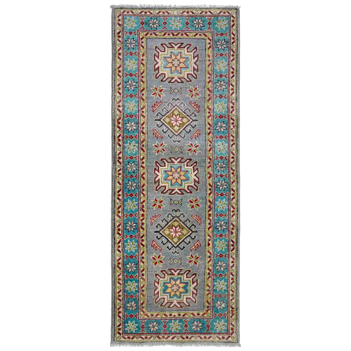 Caucasian Star Medallion Runner Rug