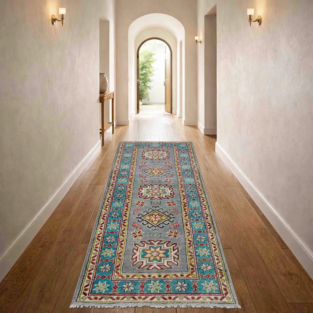 Caucasian Star Medallion Runner Rug