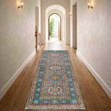 Caucasian Star Medallion Runner Rug