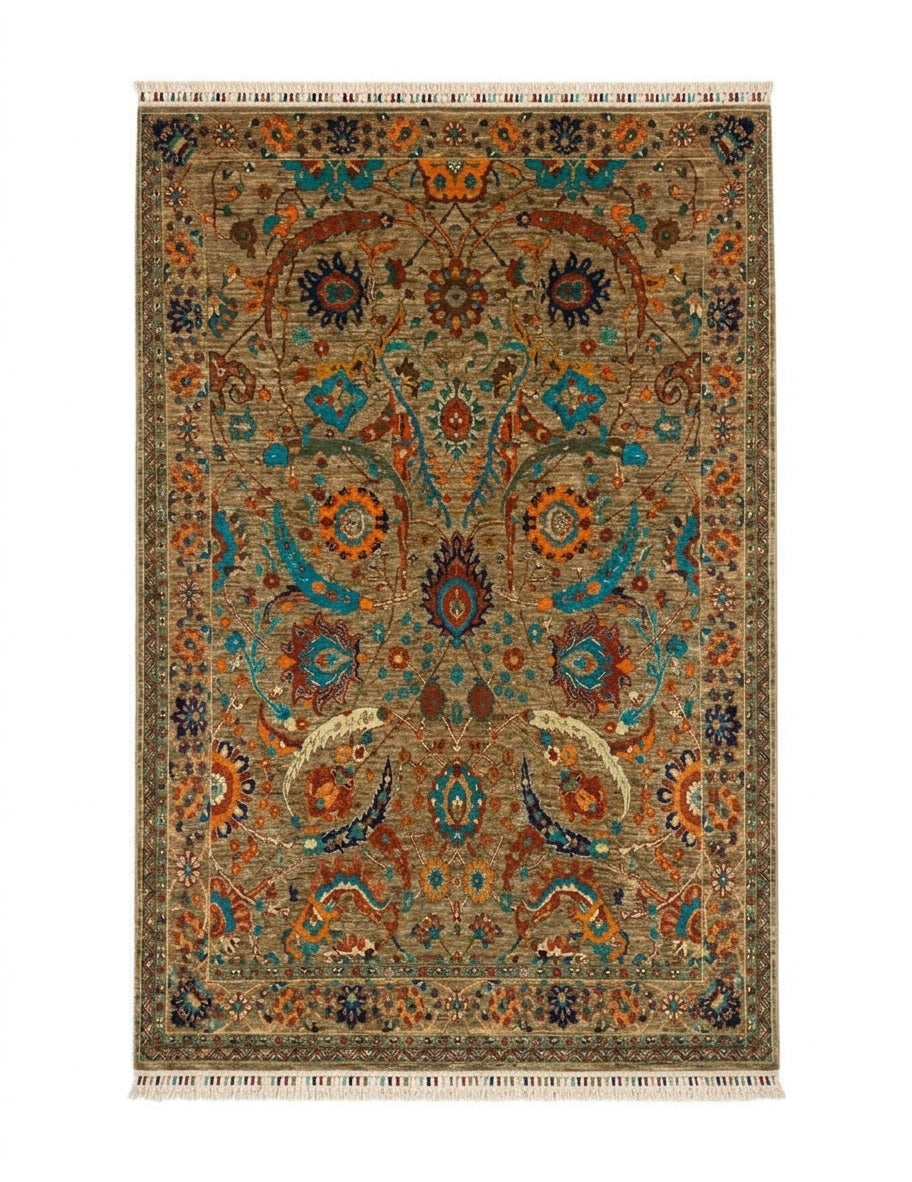 Sultanabad Transitional Sickle-Leaf Area Rug