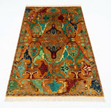 Bakhtiari Expressionist & Garden Lattice Area Rug