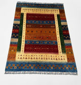 Nomadic Gabbeh Tribal Horizon Stripe Area Rug