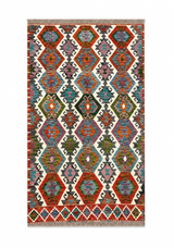 Kazak Hexagonal Lattice Kilim