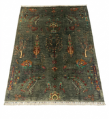 Midnight Canopy Botanical Motif Accent Rug