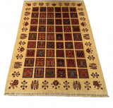 Afghani Chobi Garden Compartment Mosaic Area Rug